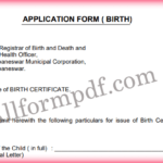 Birth Certificate Form Odisha