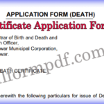 Death Certificate Application Form Odisha