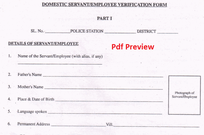 Uttarakhand Police Verification Form