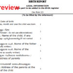 Birth Certificate Form Kerala