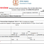 Death Certificate Form Punjab