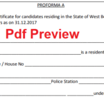 Domicile Certificate Form West Bengal