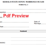 Marriage Registration Form Kerala