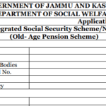 Old Age Pension Form Jammu and Kashmir