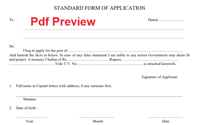 Standard Form Meghalaya pdf