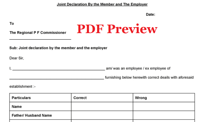 EPF Joint Declaration Form pdf