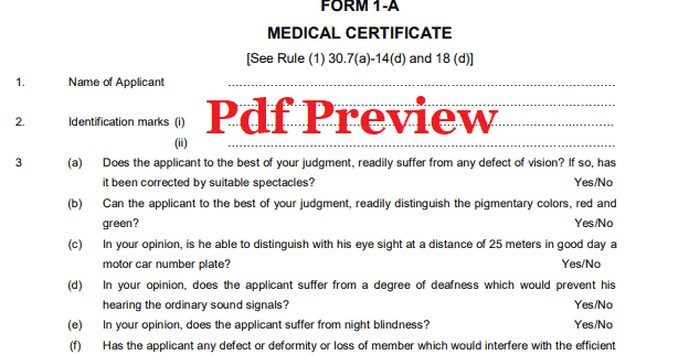 Medical Certificate Form pdf